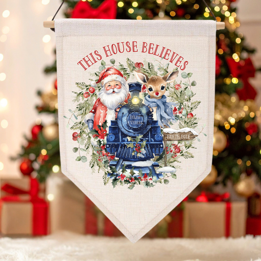 POLAR EXPRESS - THIS HOUSE BELIEVES CHRISTMAS PENNANT DTF