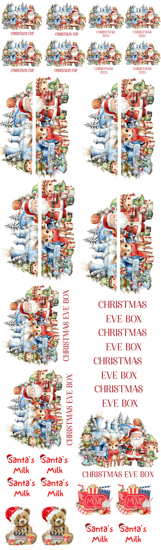 SANTA AND FRIENDS CHRISTMAS UV-DTF BUNDLE