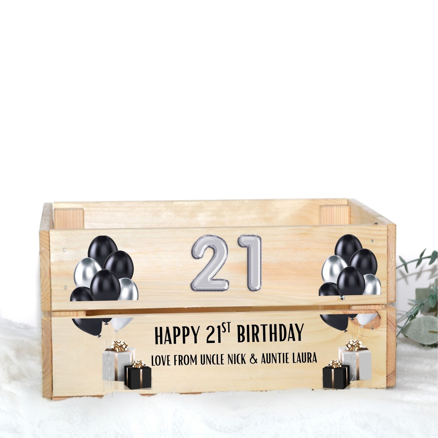 21 BIRTHDAY UV-DTF DECAL - SIZED FOR IKEA CRATE