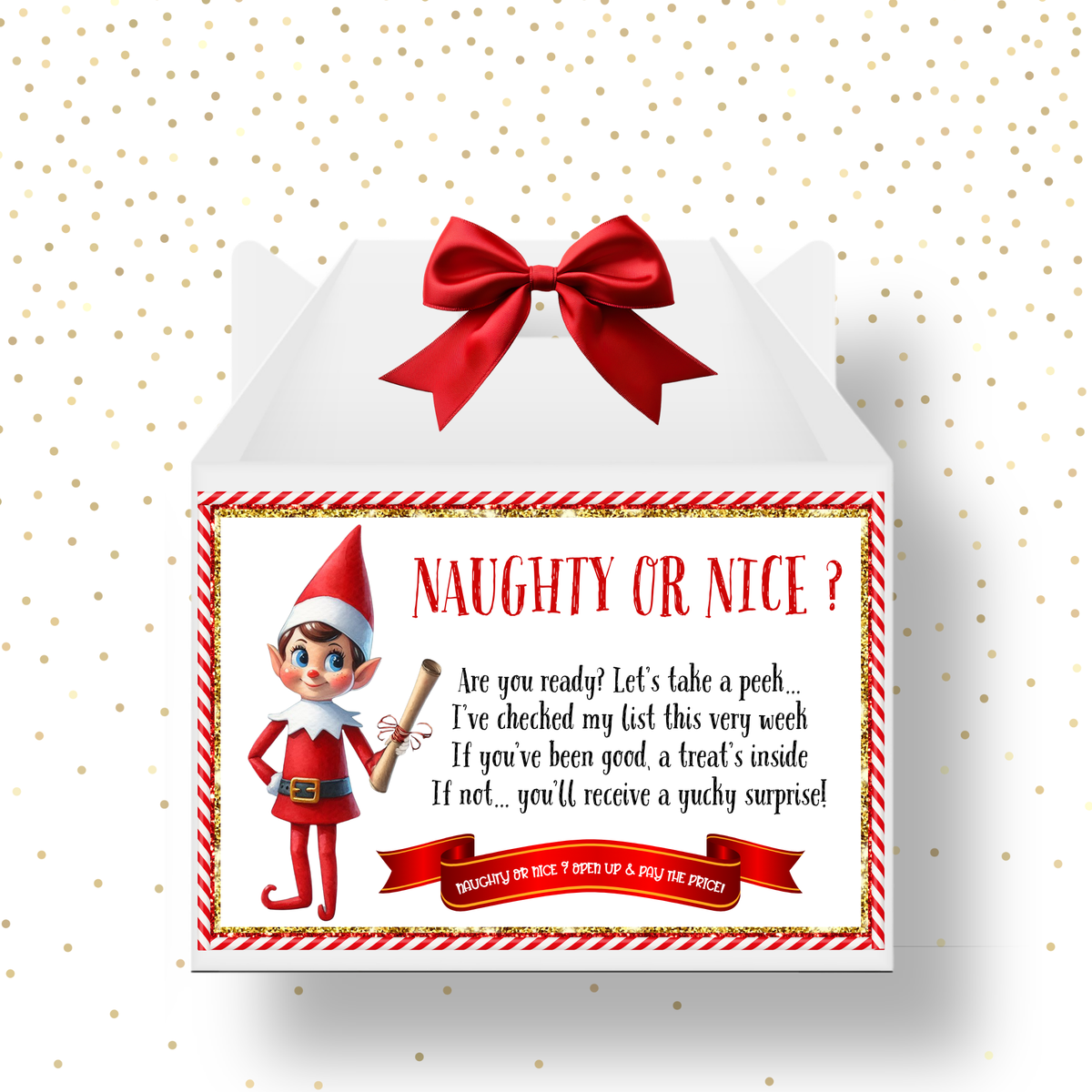 NAUGHTY OR NICE - ECO SOLVENT LABEL