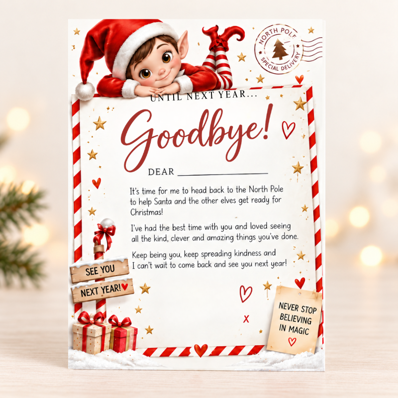 ELF GOODBYE CARD - A4