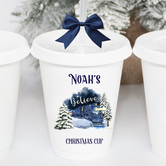 POLAR EXPRESS BELIEVE CHRISTMAS CUP UV-DTF DECAL