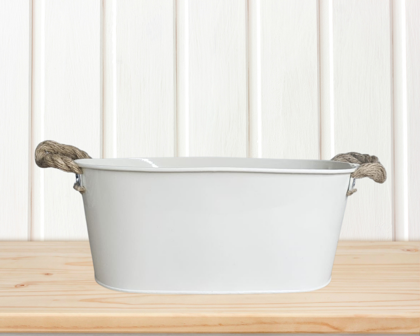 METAL TROUGH HAMPER/PLANTER