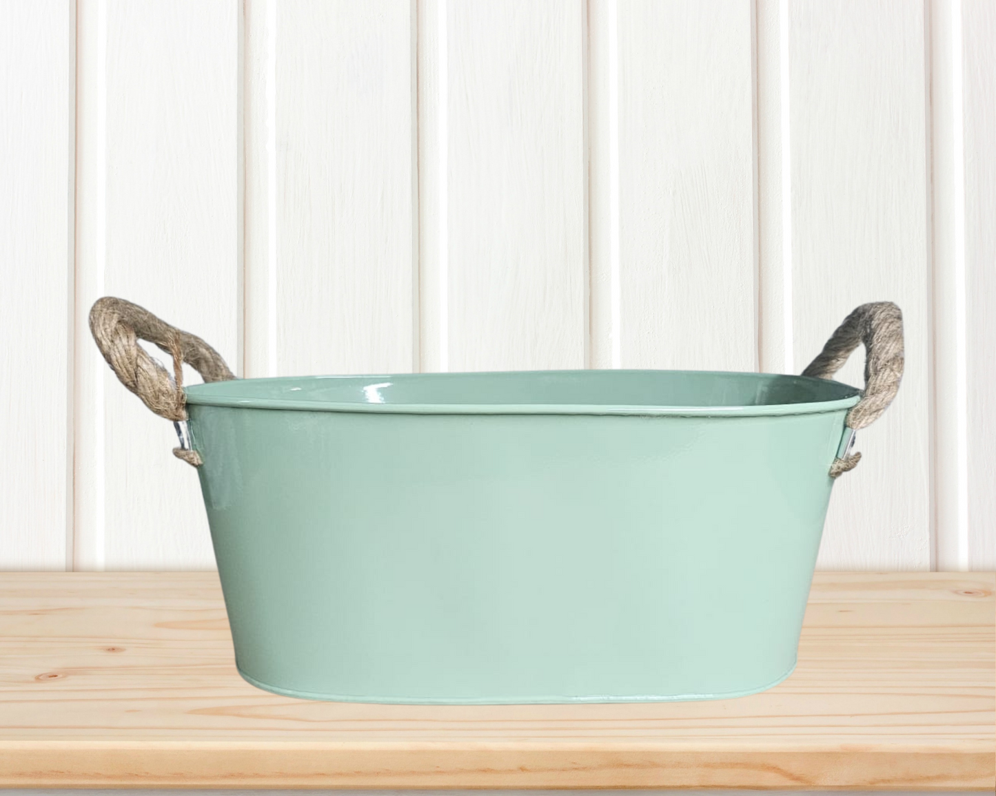 METAL TROUGH HAMPER/PLANTER