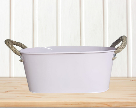 METAL TROUGH HAMPER/PLANTER