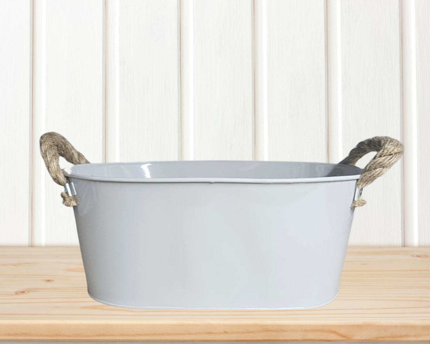 METAL TROUGH HAMPER/PLANTER