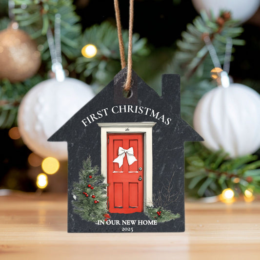 FIRST CHRISTMAS RED DOOR UV-DTF DECAL