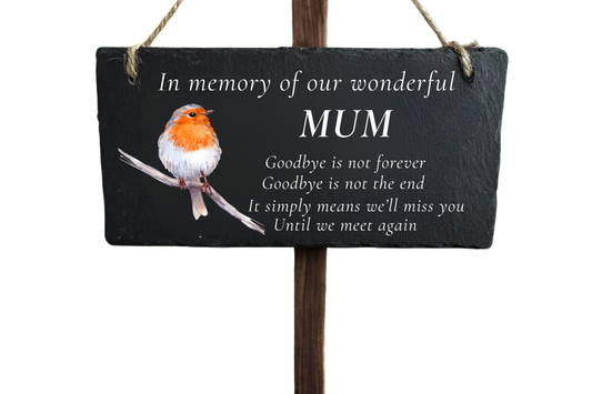 Hanging Garden Slate Memorial Goodbye Is Not Forever UV-DTF