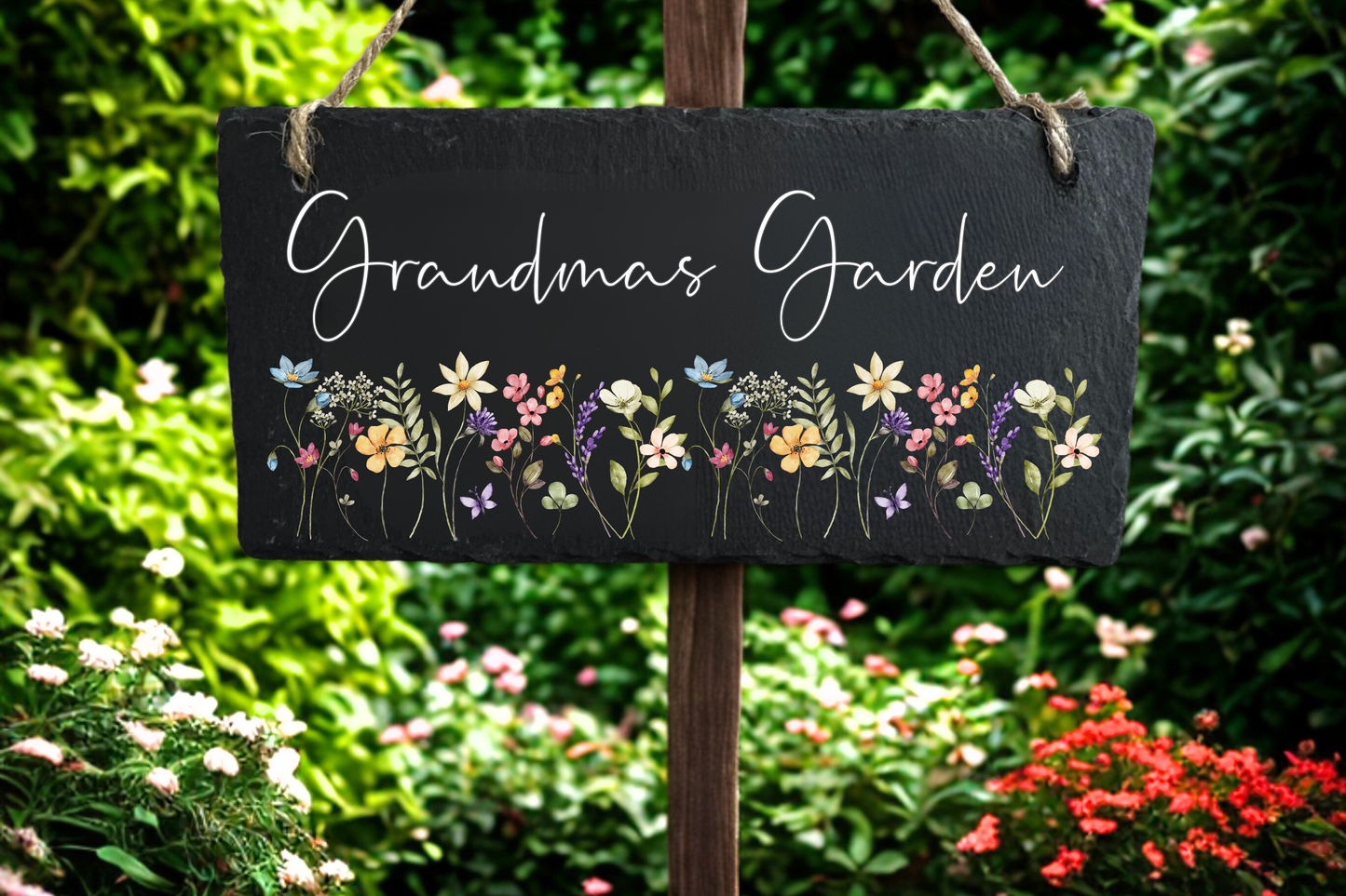 Hanging Garden Slate Grandmas Garden UV-DTF