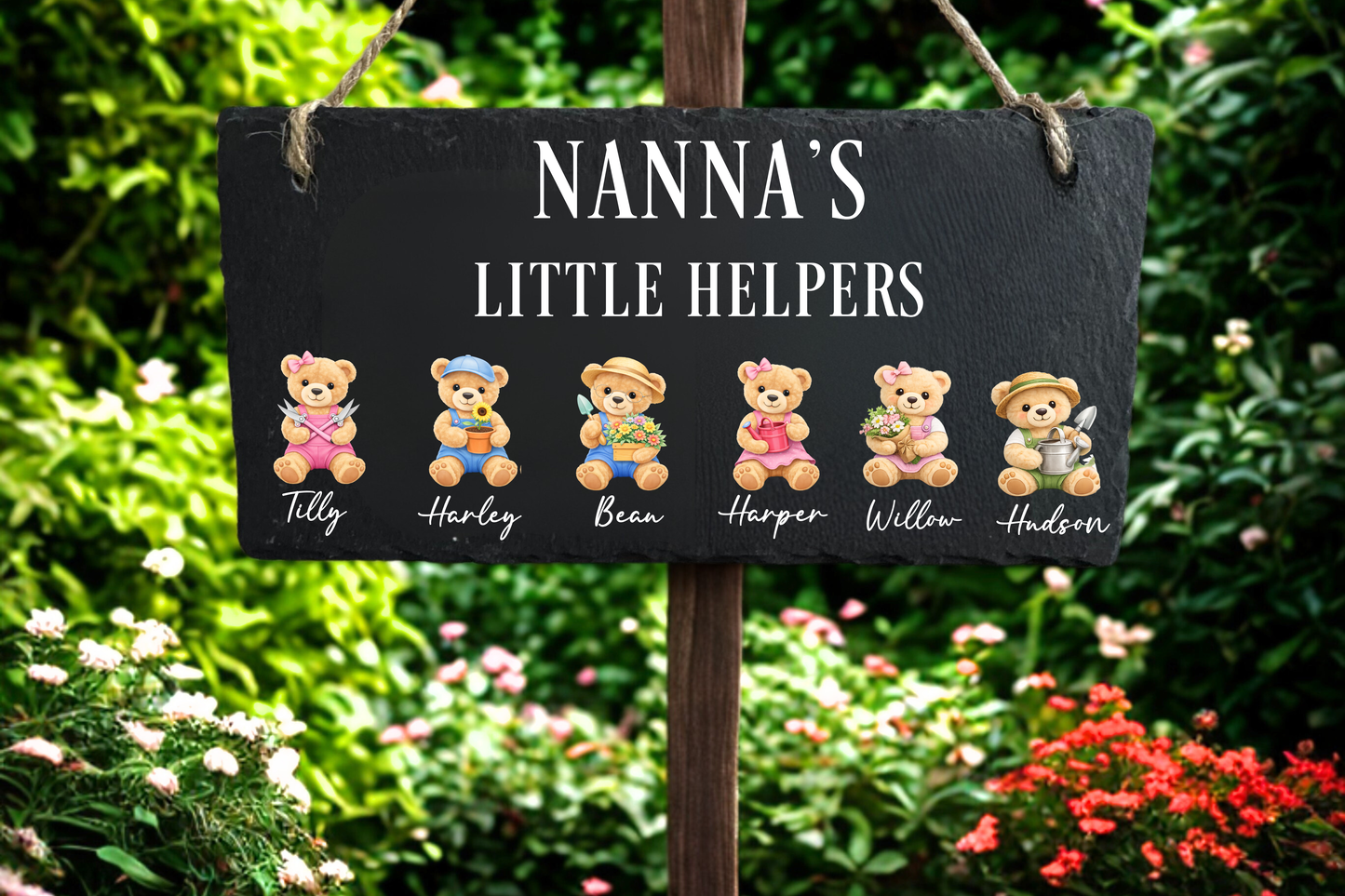 Hanging Garden Slate Nannas Little Helpers UV-DTF
