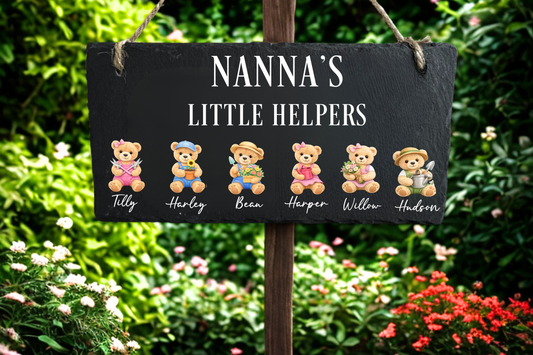 Hanging Garden Slate Nannas Little Helpers UV-DTF
