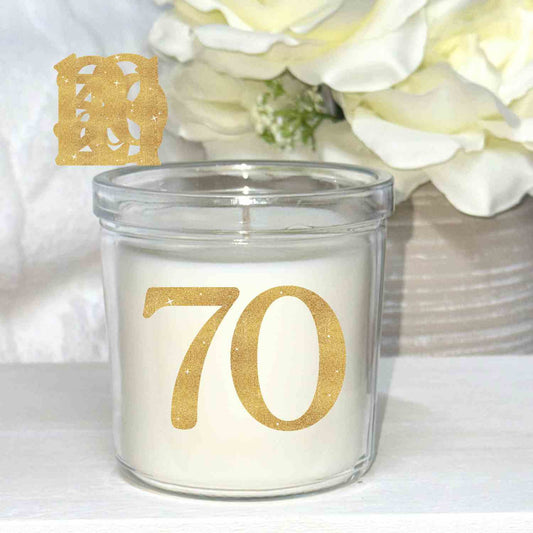 70th Birthday - UV - DTF Sized For The Ikea 40hr Candles - Wow Craft Blanks & Wraps