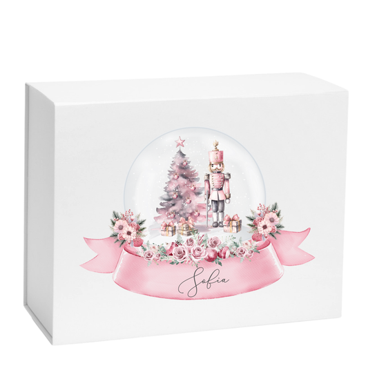 PINK CHRISTMAS SOLDIER SNOW GLOBE - UV-DTF DECAL