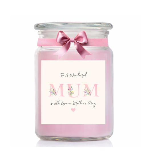 Mother's Day Foral Candle Label - 2 Size Options