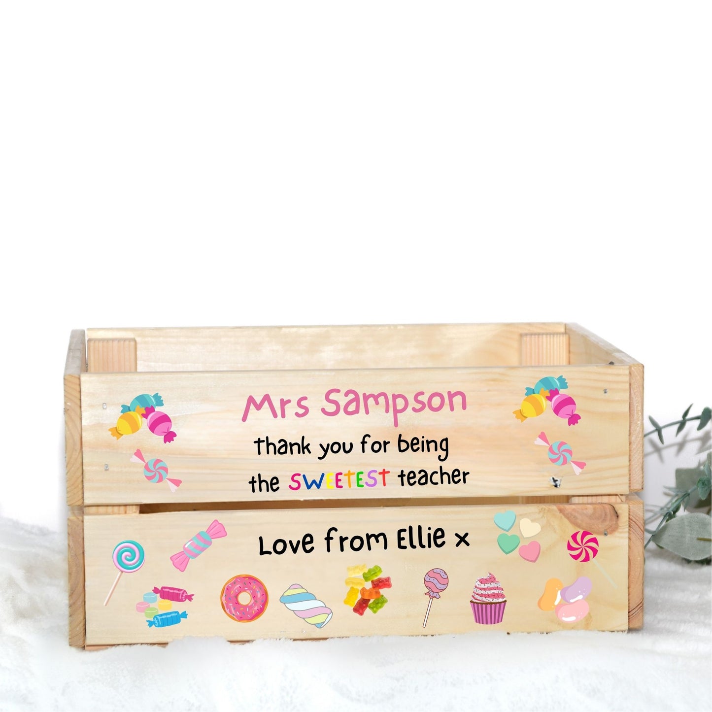 SWEETEST TEACHER UV-DTF DECAL - SIZED FOR IKEA CRATE