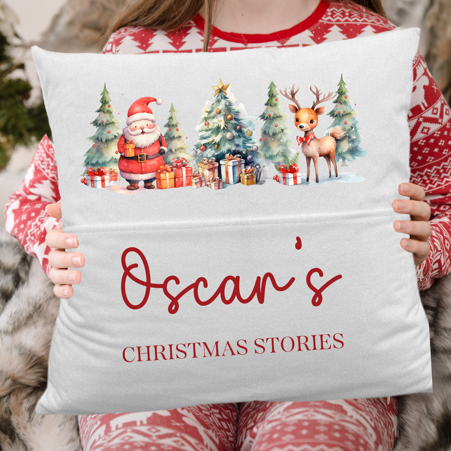 DTF TRANSFER - CHRISTMAS STORIES CUSHION TRANSFER