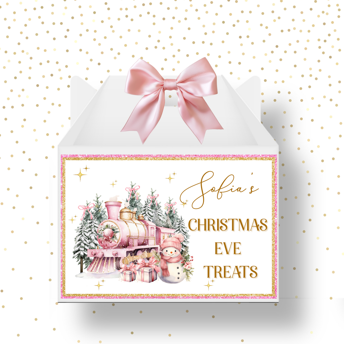 PINK THEMED CHRISTMAS EVE TREATS - ECO SOLVENT LABEL
