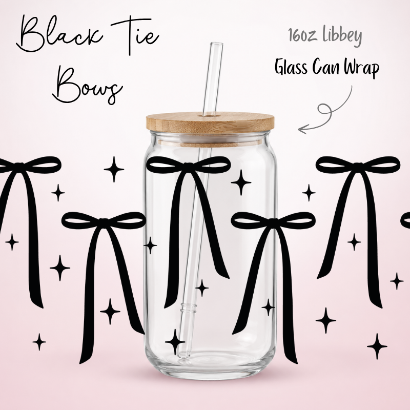 Black Bows LIbbey UV-DTF Wrap