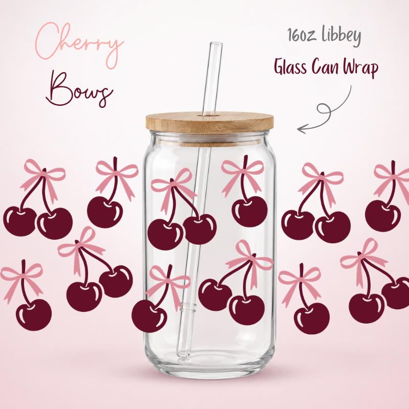 Cherry Bows LIbbey UV-DTF Wrap
