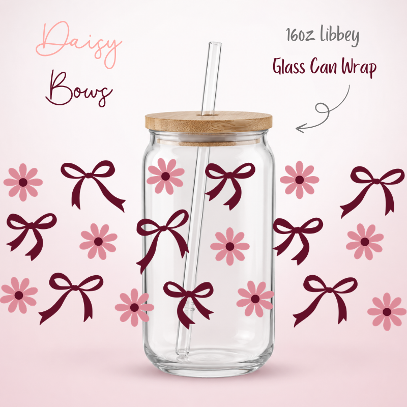Daisy &  Bows LIbbey UV-DTF Wrap