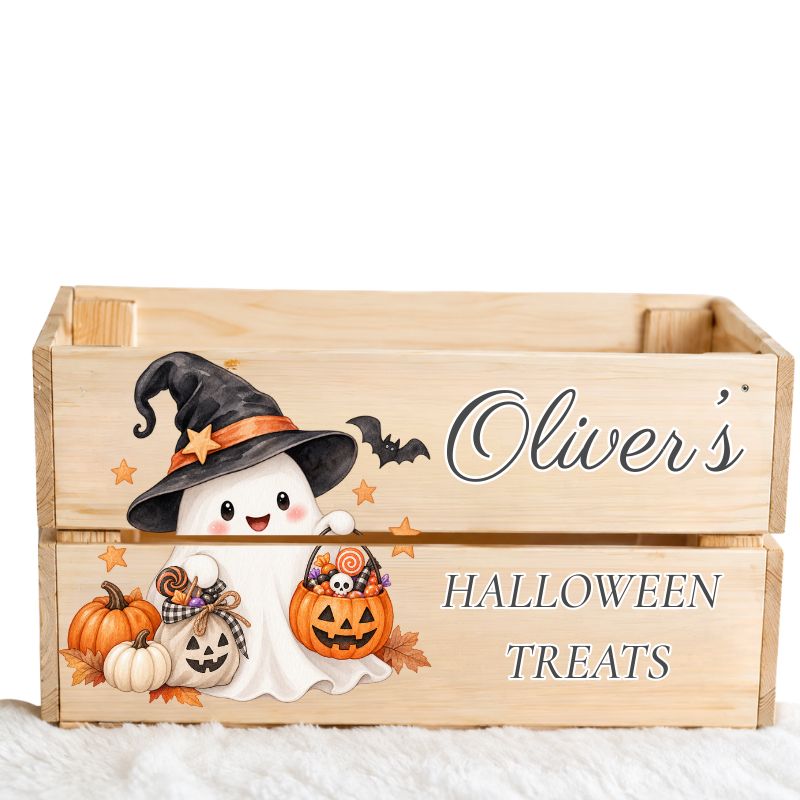 CUTE HALLOWEEN  UV-DTF DECAL - SIZED FOR IKEA CRATE