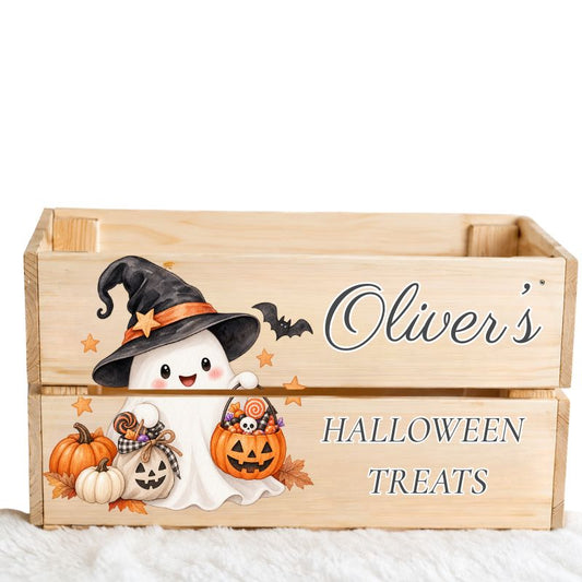 CUTE HALLOWEEN  UV-DTF DECAL - SIZED FOR IKEA CRATE