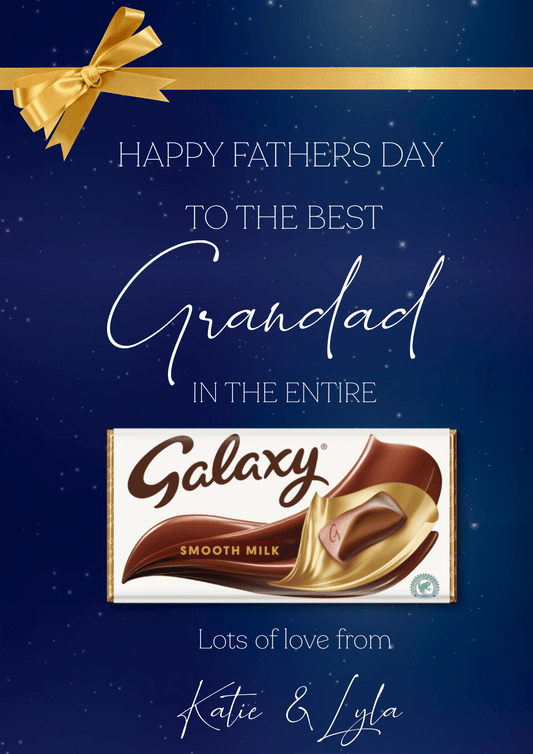 A4 Fathers Day Galaxy Chocolate Board - Unpersonalised - Wow Craft Blanks & Wraps