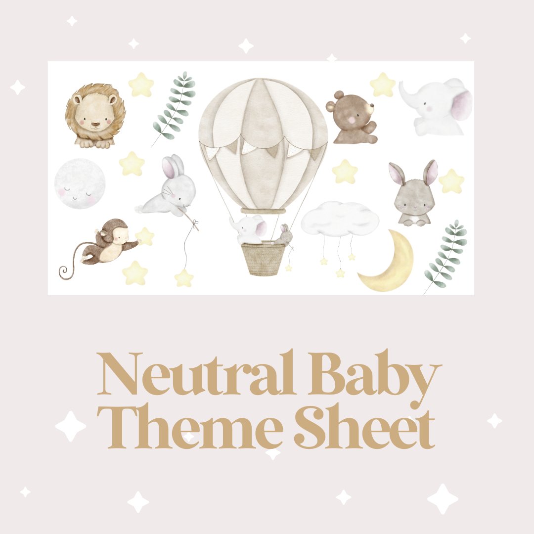 Acrylic Balloon UV-DTF - Neutral Baby (Theme Sheet ) - Wow Wraps