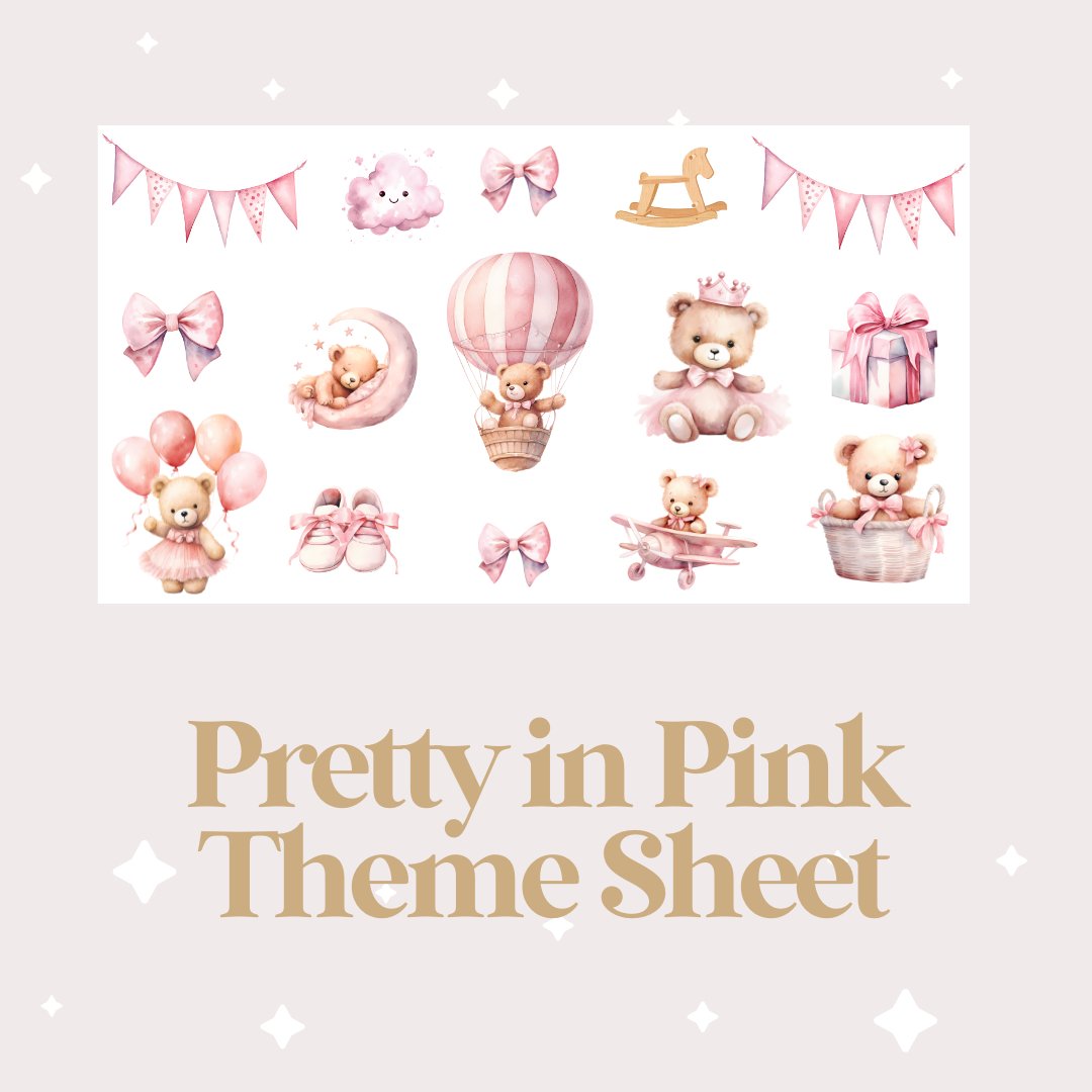 Acrylic Balloon UV-DTF - Pretty In Pink (Theme Sheet ) - Wow Wraps