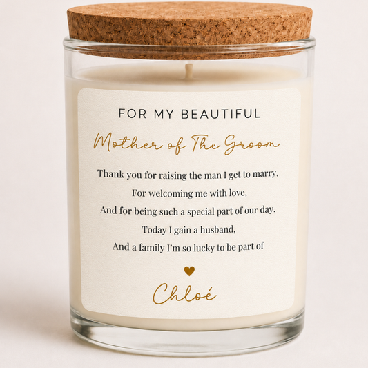 Candle Label - Mother of The GROOM