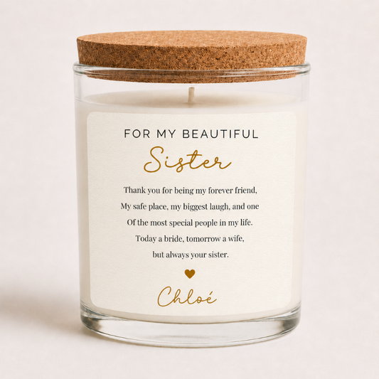 Wedding Candle Label - SISTER