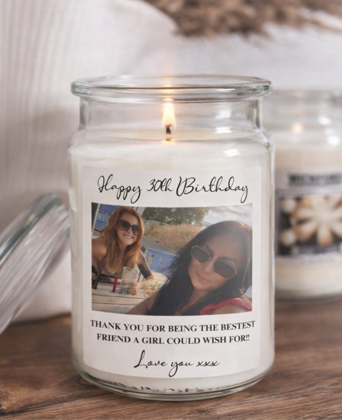 LARGE CANDLE PHOTO UPLOAD LABEL