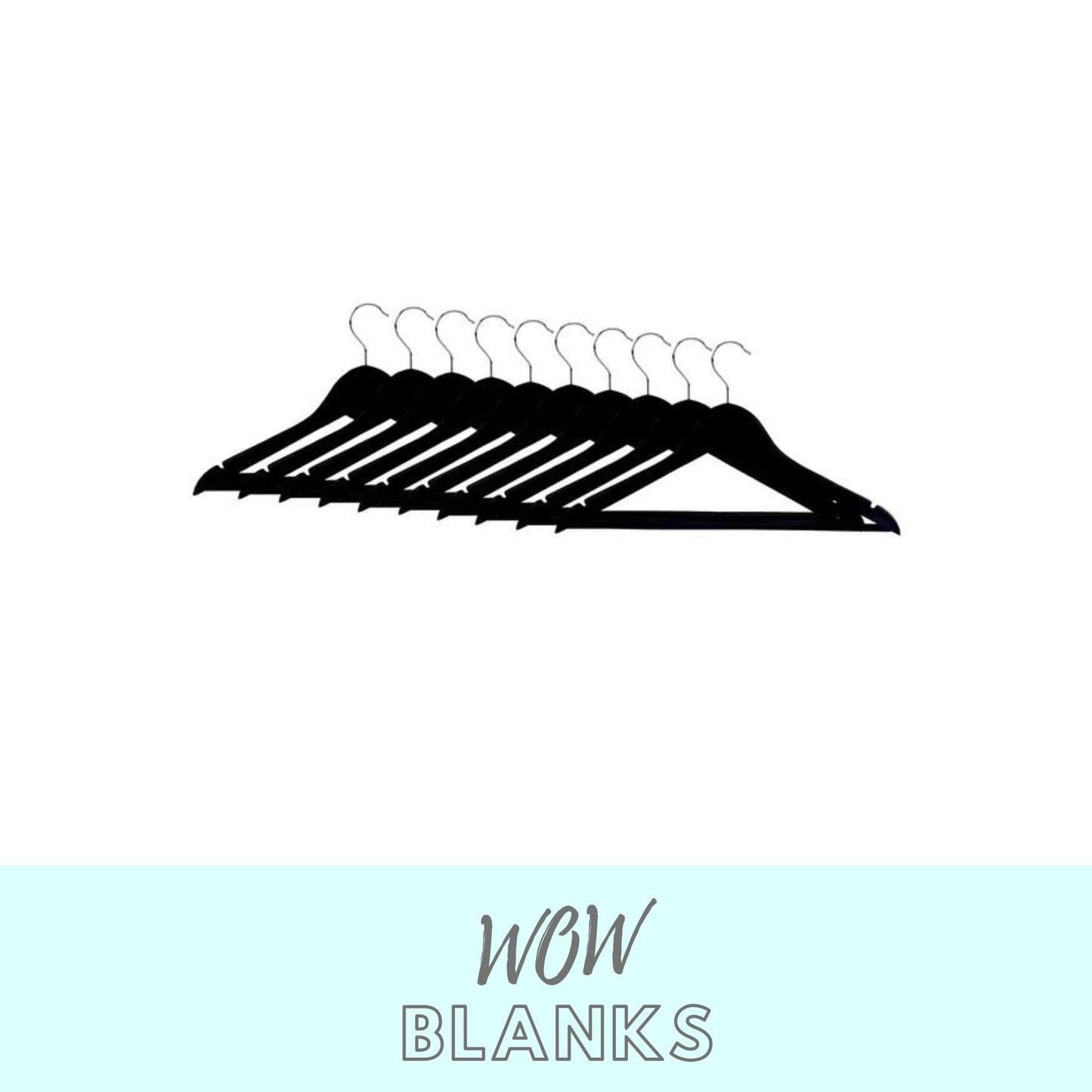 BLACK WOODEN HANGERS - Wow Wraps