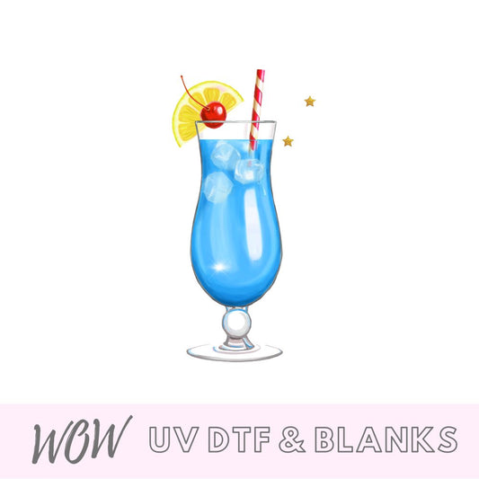 Blue Lagoon Cocktail UV-DTF Decal - Wow Wraps