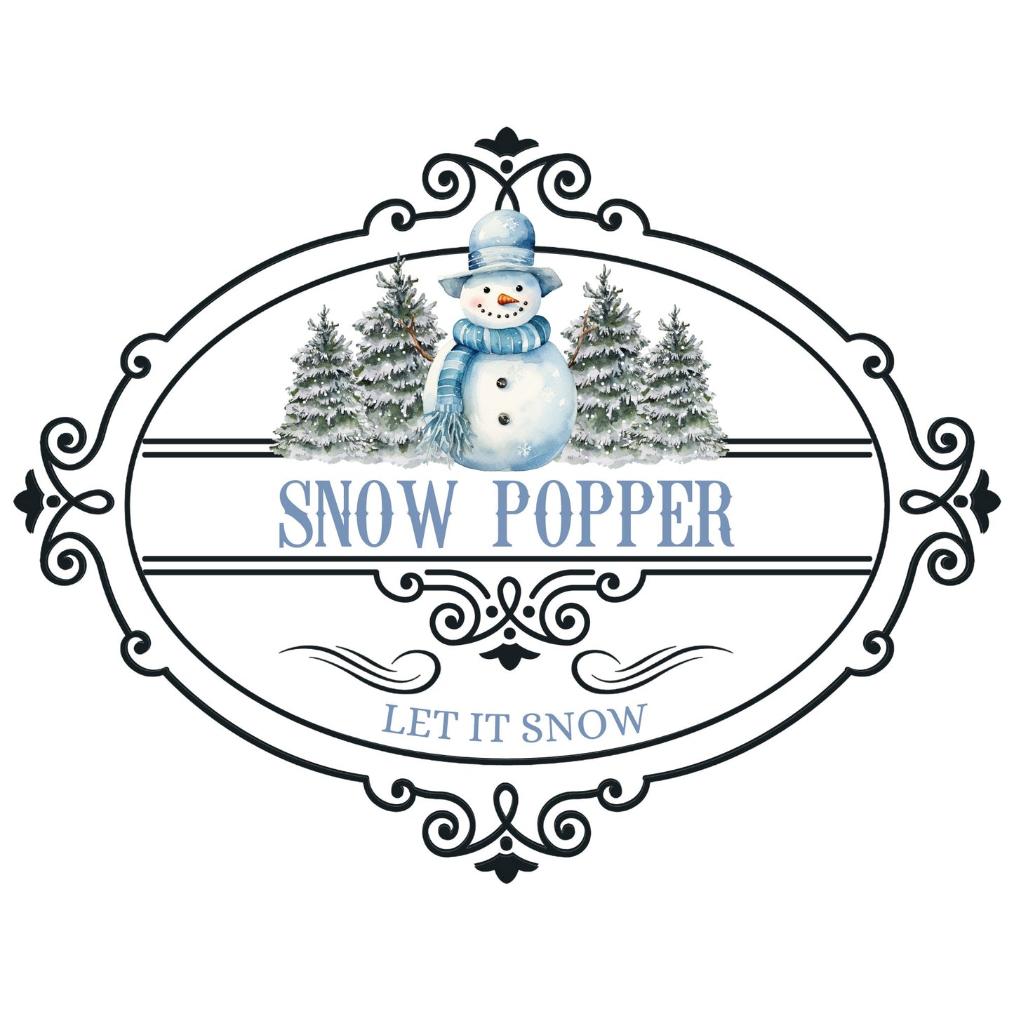 BLUE SNOW POPPER UV-DTF DECAL - Wow Wraps