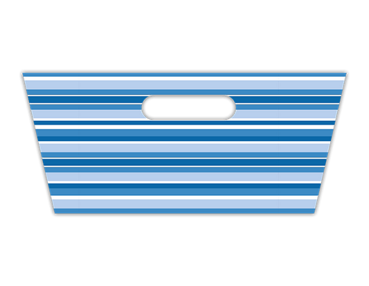 Blue Stripe Printed Hamper Basket - Wow Wraps