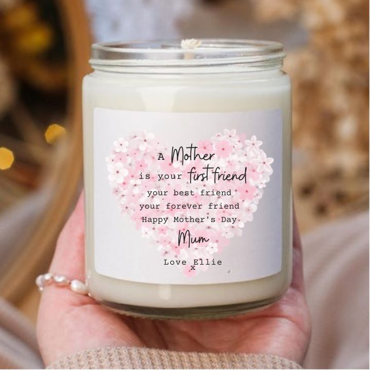 Candle Label - A Mother Is Your First Friend (Personalised) - Wow Craft Blanks & Wraps