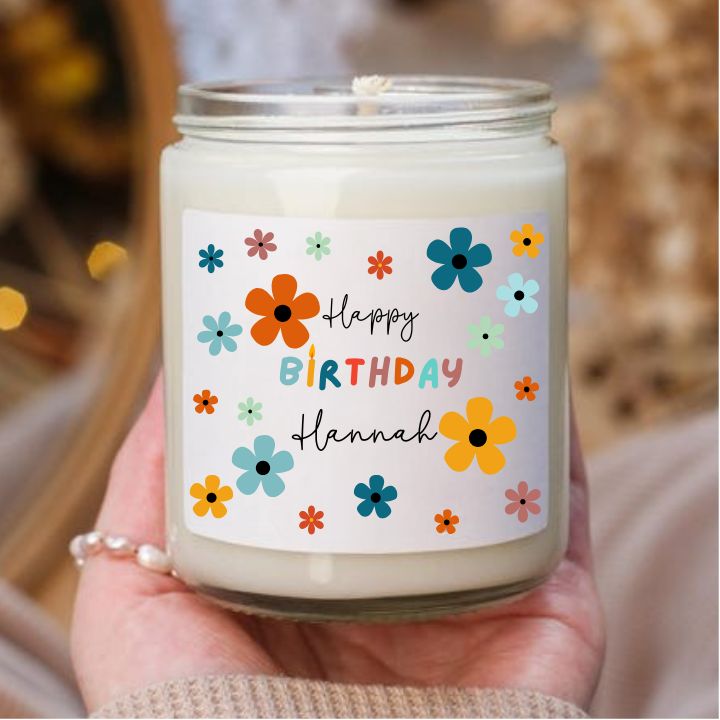 Candle Label - Happy Birthday (Personalised) - Wow Craft Blanks & Wraps