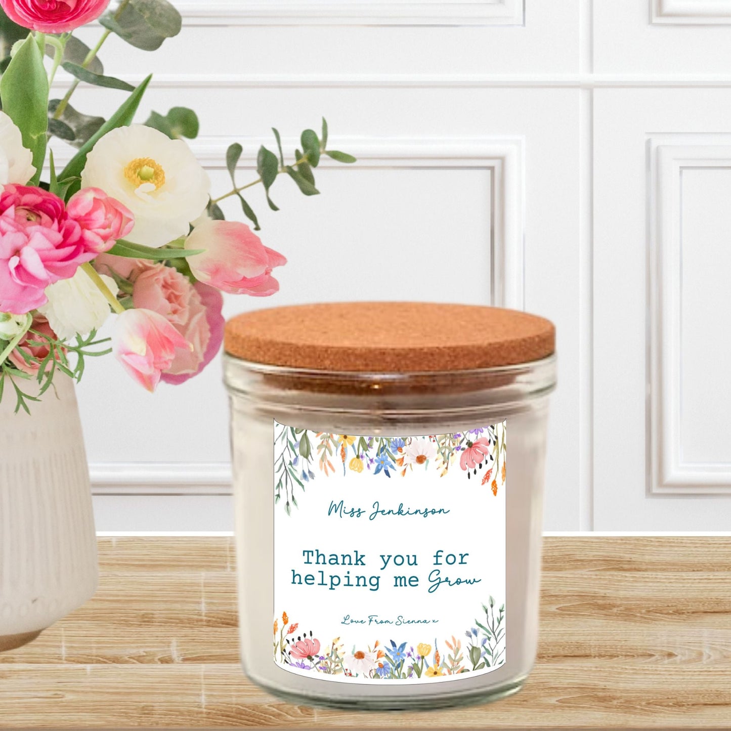 Candle Label - Thank You For Helping Me Grow - Wow Craft Blanks & Wraps