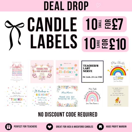 Candle Label Deal Drop