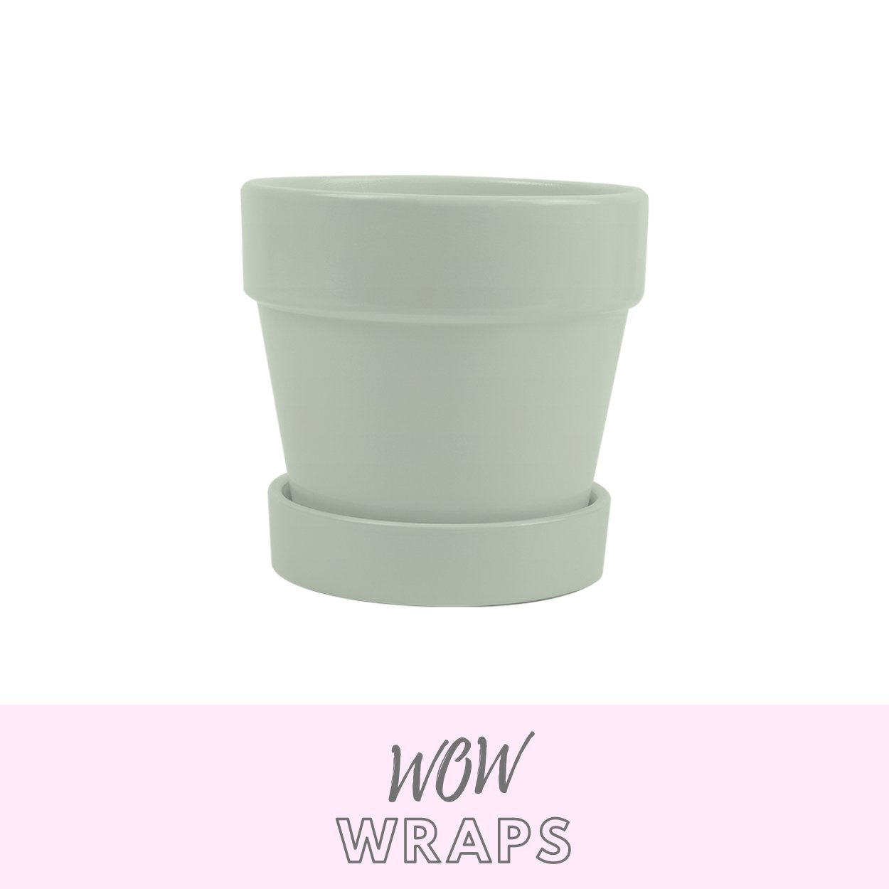 CERAMIC PLANT POT AND SAUCER - Wow Wraps