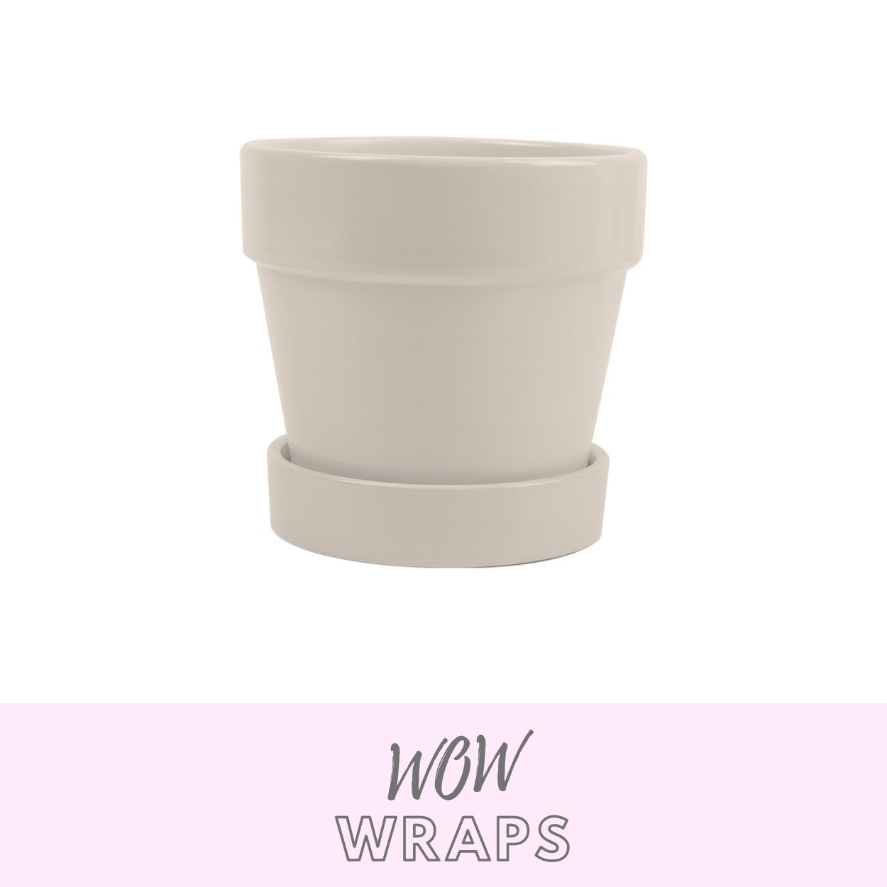 CERAMIC PLANT POT AND SAUCER - Wow Wraps