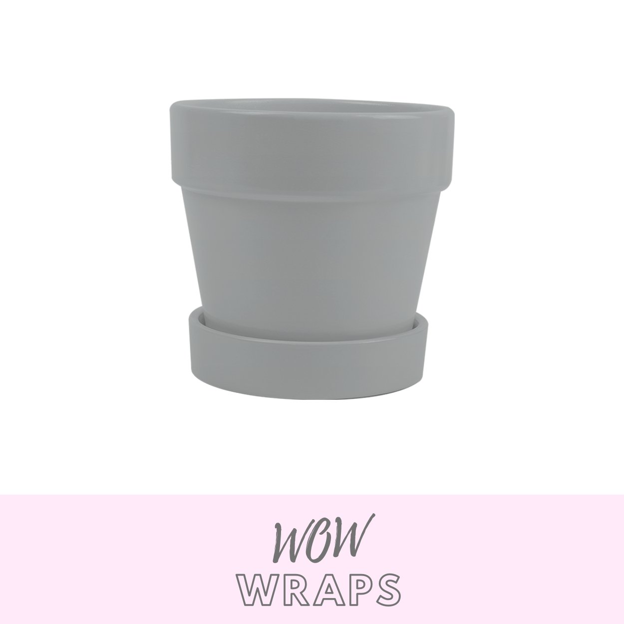 CERAMIC PLANT POT AND SAUCER - Wow Wraps