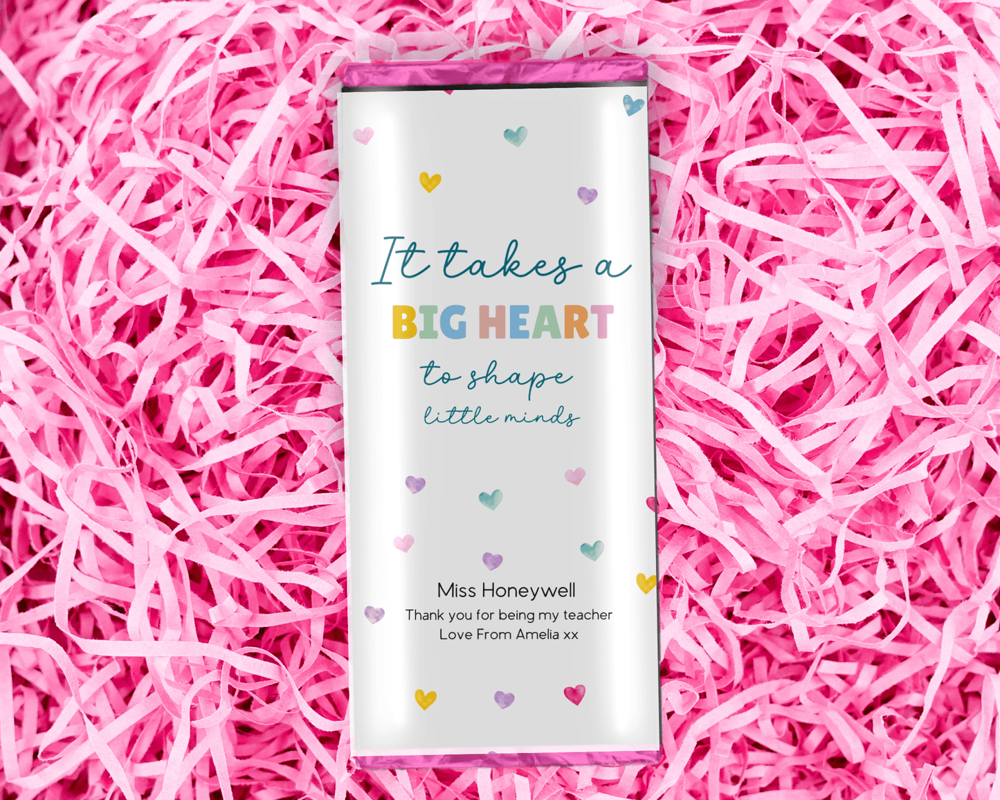 Chocolate Bar Wrapper - It Takes a Big Heart To Shape Little Minds - Wow Craft Blanks & Wraps