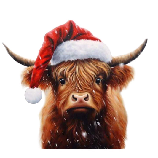 CHRISTMAS HIGHLAND COW UV-DTF DECAL - Wow Wraps