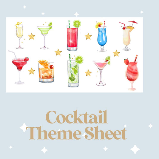 Cocktails Theme Sheet - Wow Wraps