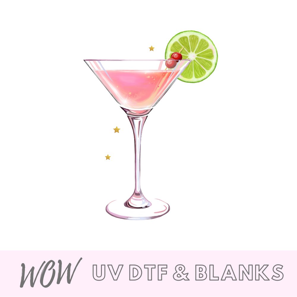 Cosmopolitan Cocktail UV-DTF Decal - Wow Wraps