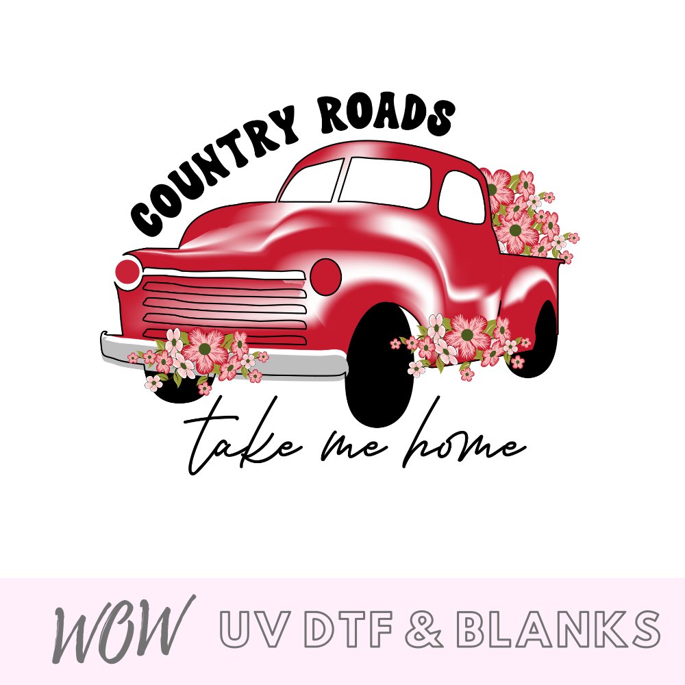 Country Roads UV-DTF Decal - Wow Wraps