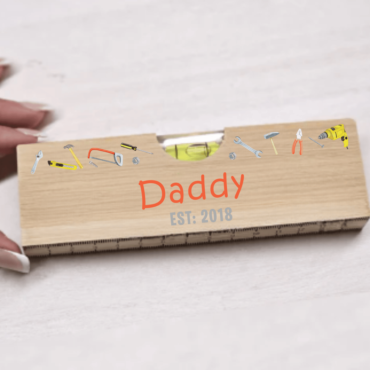 Daddy Est UV - DTF For Wooden Spirit Levels - Wow Craft Blanks & Wraps