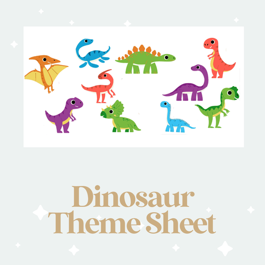 Dinosaur Theme Sheet - Wow Wraps